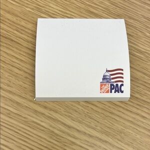 White Notepad with Home Depot pac logo